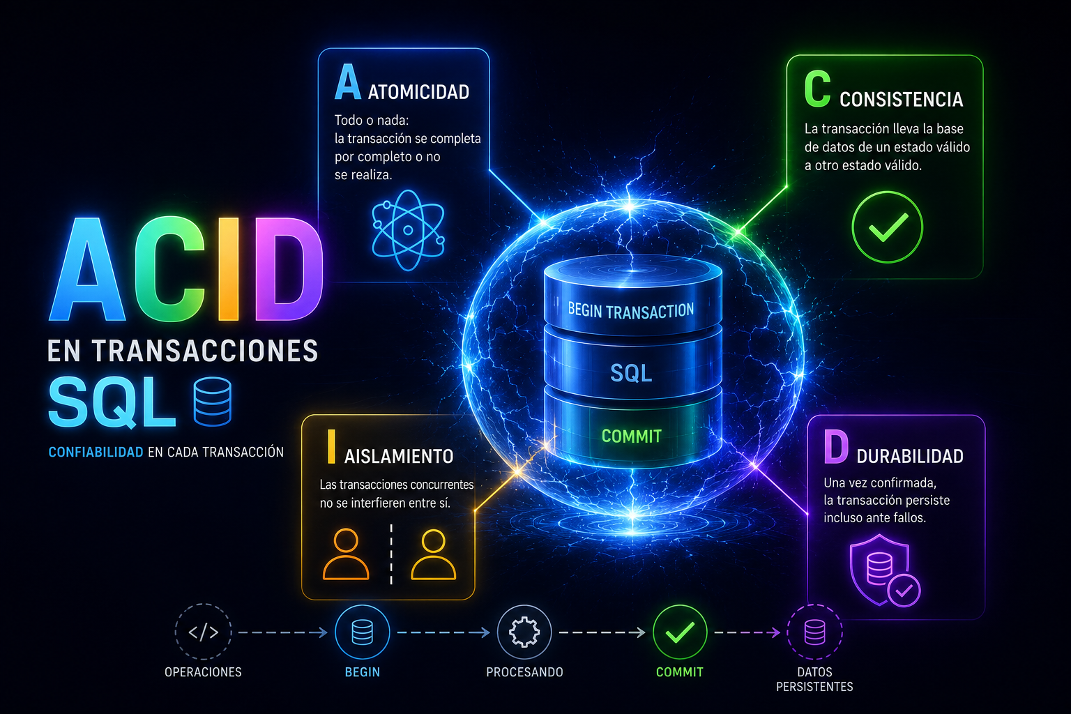 🔐 ACID — las 4 garantías de una transacción
