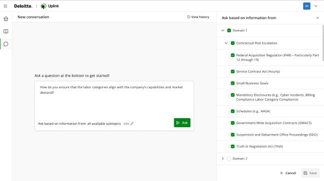 Uplink: Internal Company LLM RAG Chatbot platform Screenshot 2