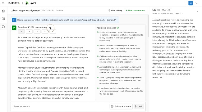 Uplink: Internal Company LLM RAG Chatbot platform Screenshot 5