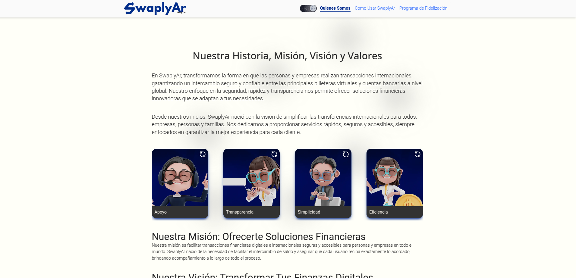 SwaplyAr Transaction Platform Screenshot 2