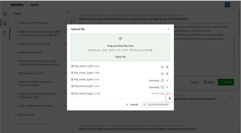 Uplink: Internal Company LLM RAG Chatbot platform Screenshot 7