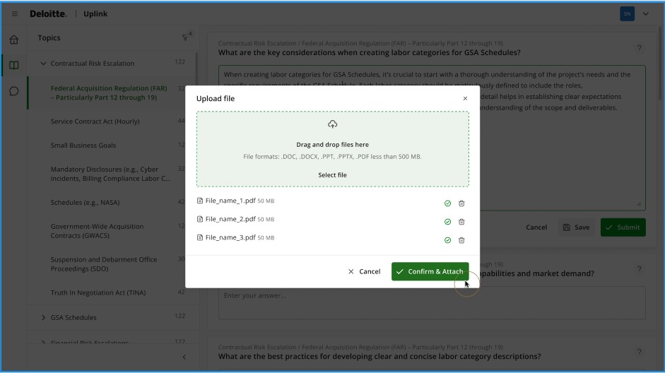 Uplink: Internal Company LLM RAG Chatbot platform Screenshot 8