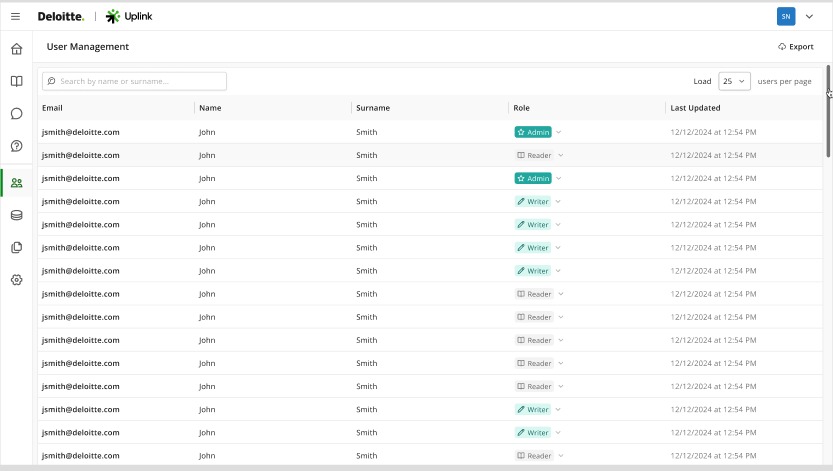 Uplink: Internal Company LLM RAG Chatbot platform Screenshot 10