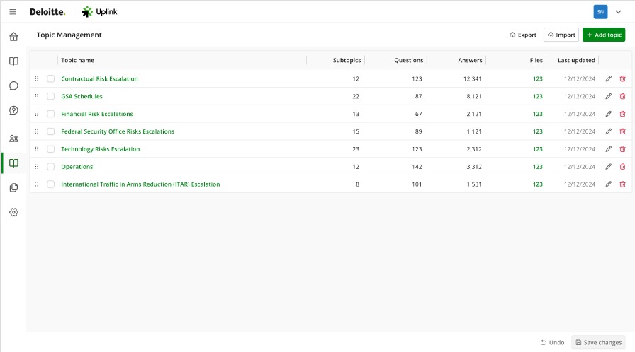 Uplink: Internal Company LLM RAG Chatbot platform Screenshot 11