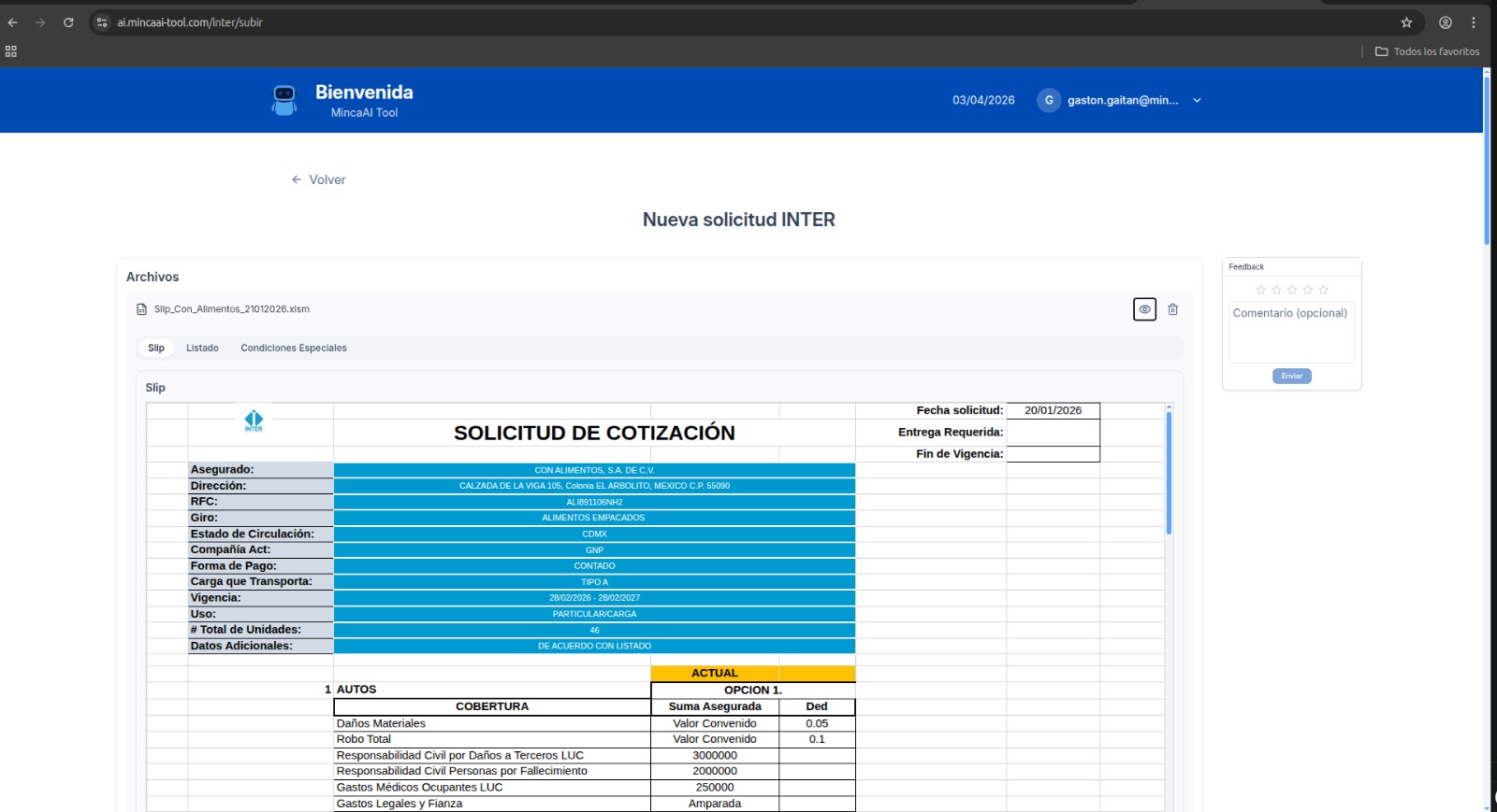Minca AI — AI-Powered Insurance Underwriting Platform — screenshot 3