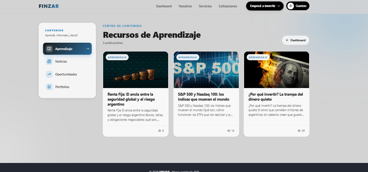 FINZAR: financial advisor platform — screenshot 11