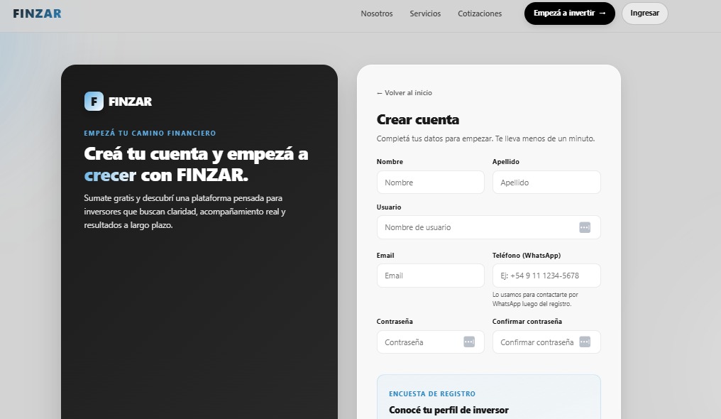 FINZAR: financial advisor platform — screenshot 8