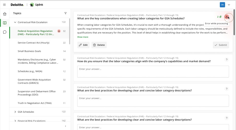 Uplink: Internal Company LLM RAG Chatbot platform Screenshot 4
