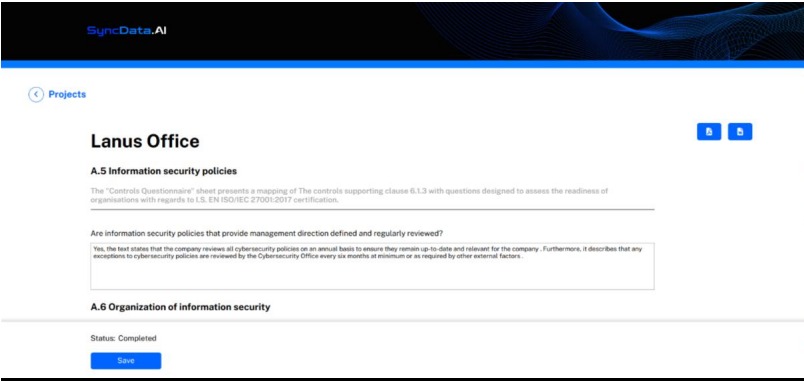 Sync Data AI Compliance Platform Screenshot 2